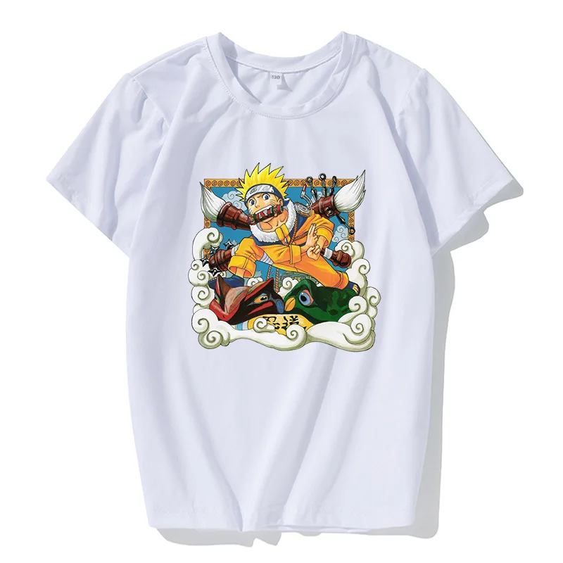 Новинка летняя модная футболка с изображением аниме Узумаки пальто Мужская для