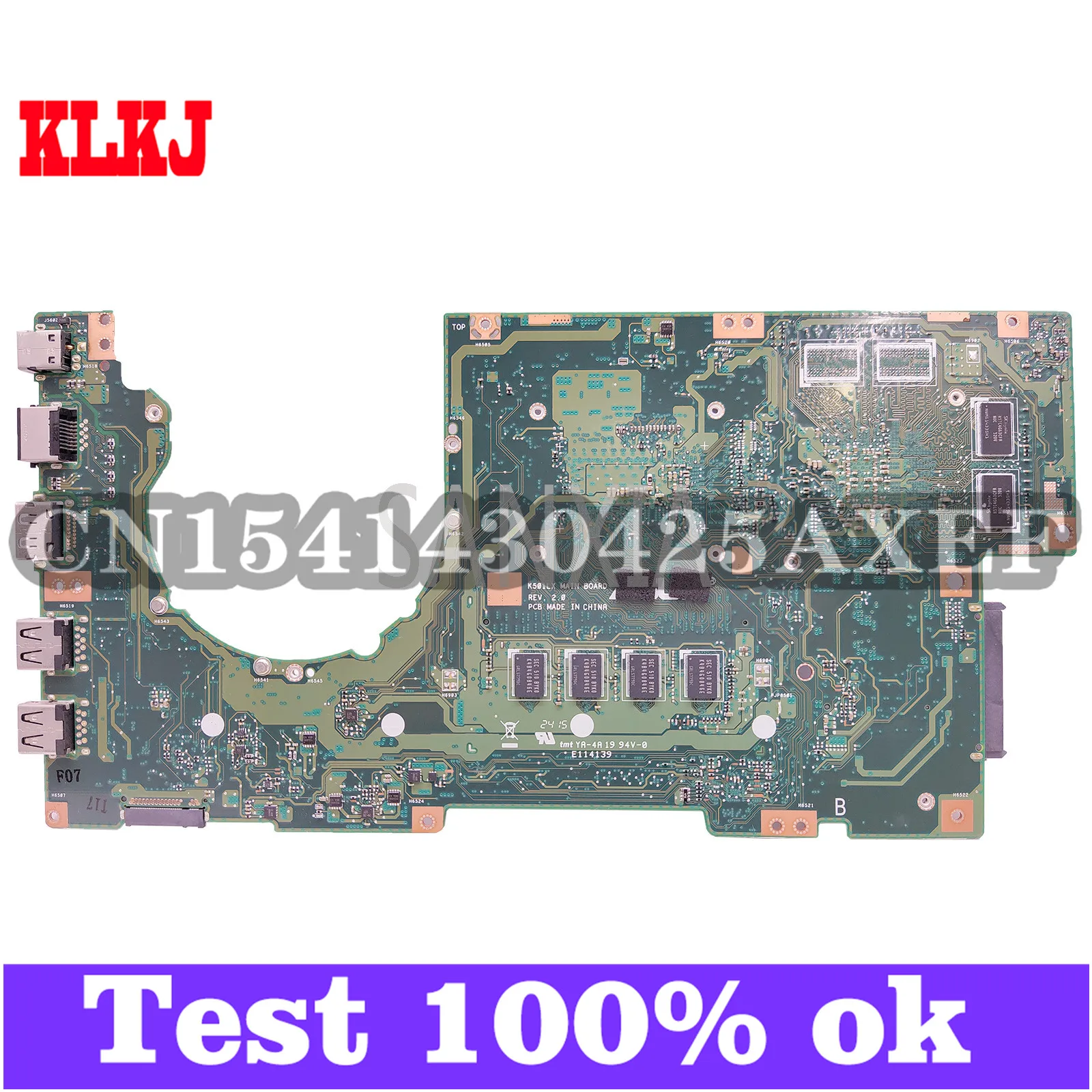 

KLKJ K501LX Laptop Motherboard For ASUS K501LB K501L Original Mainboard 4GB-RAM I7-5500U GT940M 2G/4GSent At random