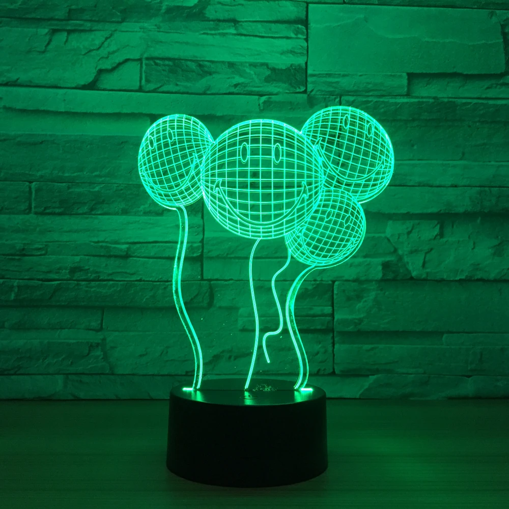 USB светодиодный акриловый 3D ночник на заказ цветной трехмерный Ночной светильник