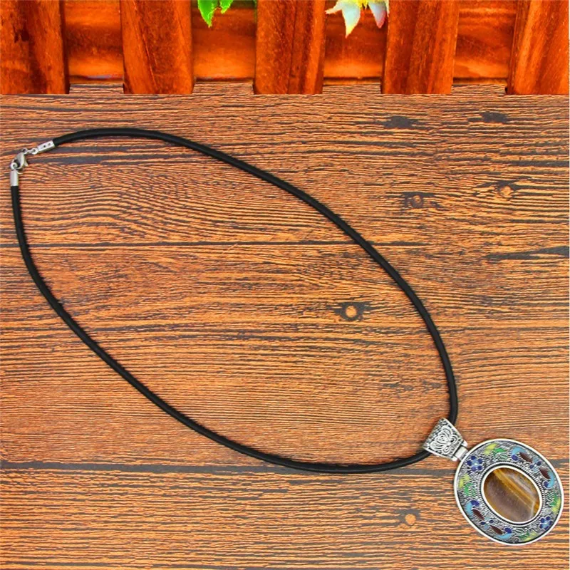 Ювелирные наборы с натуральным тигровым глазом ручная роспись цветочный завод