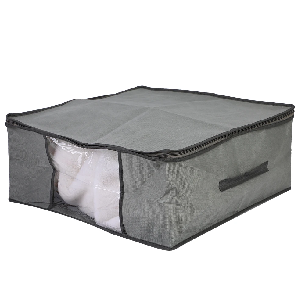 gray 60x45x30cm Многоцветная сумка для хранения одежды, сумка для хранения одежды с застежкой-молнией, органайзер для сортировки, нижнее белье, носки, органайзер для одежды - Цвет: gray 60x45x30cm