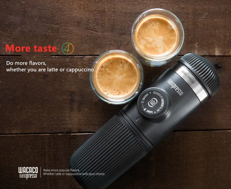 Новое второе поколение WACACO nanopresso порошок ручной портативный Эспрессо машина поставляется с защитной крышкой