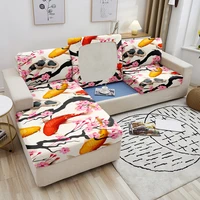 stretch sofa seat cushion cover carp pattern sofa covers for living room removable elastic seat cover furniture protector