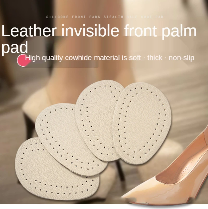 

1Pair Half Yard Pads Shoe Non-Slip Liners Forefoot Insoles for ladies Shoes High Heel Leather Massage Cushion