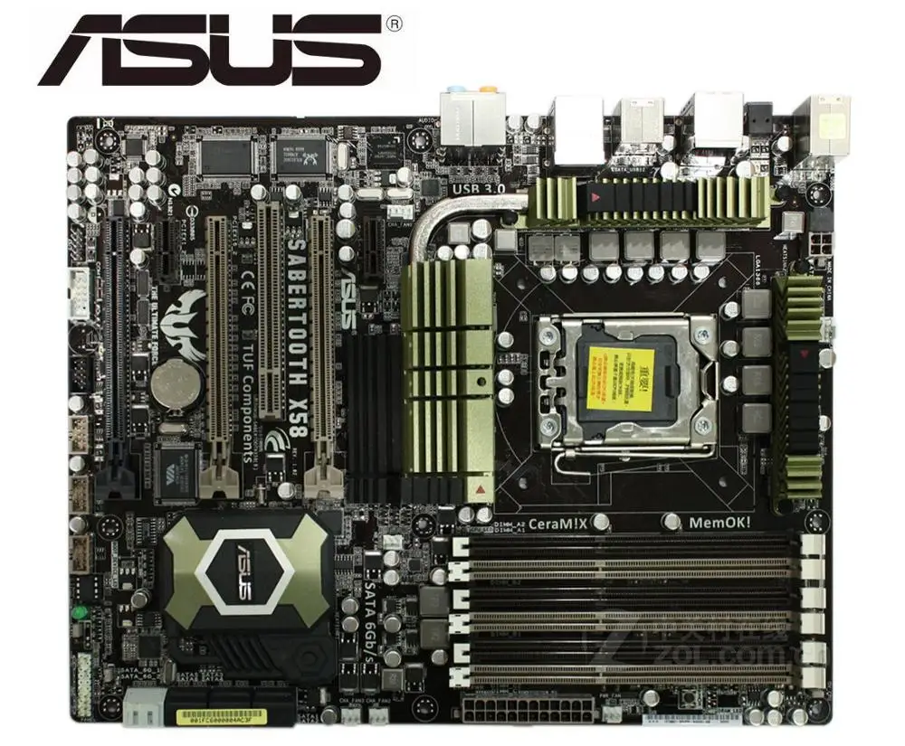 ASUS SaberTooth X58 материнская плата LGA 1366 DDR3 для Core i7 Extreme/Core i7 24 ГБ рабочего Материнская плата