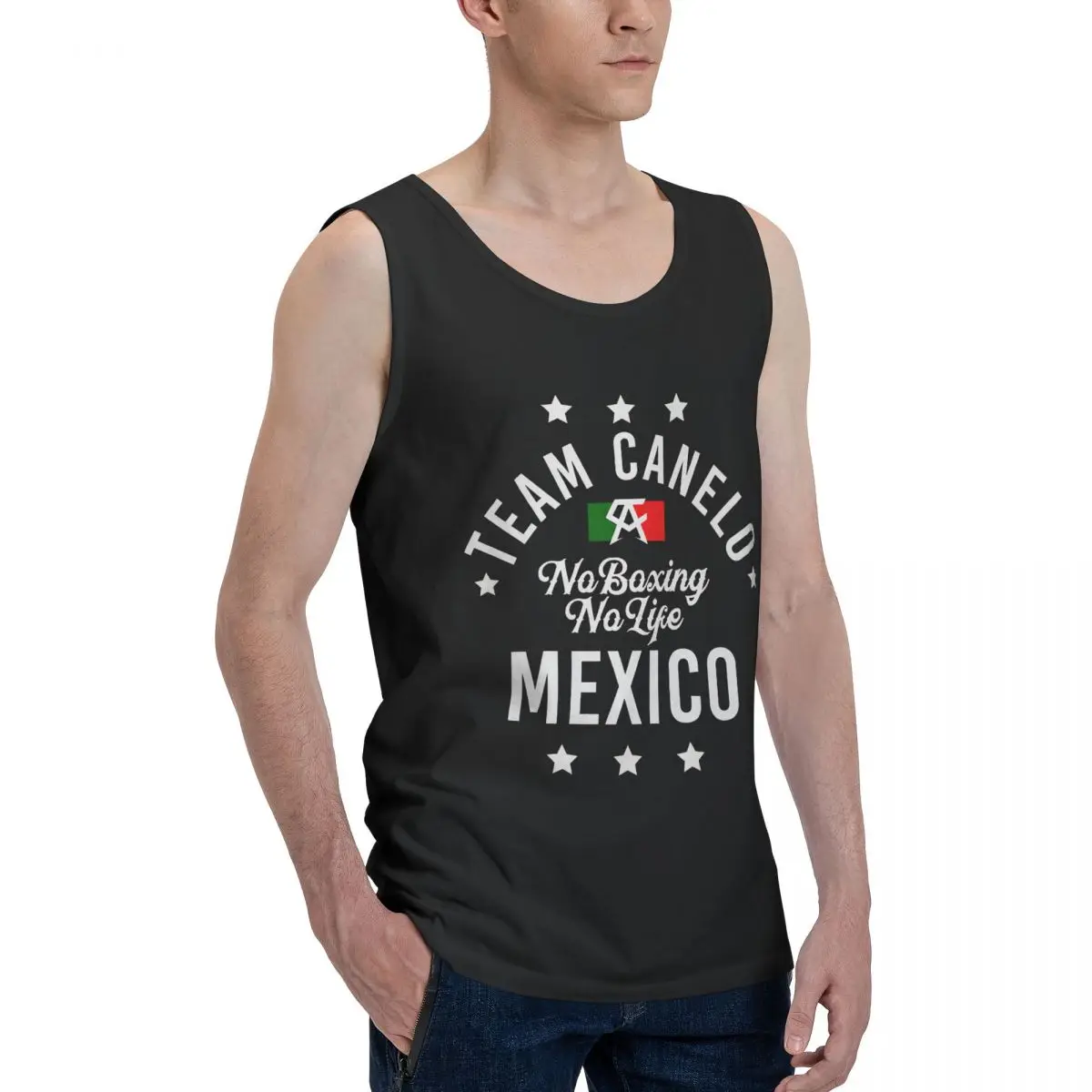 

Team Canelos Alvarez Mexico Essential Men's Tank Top Shirt bare-knuckle boxing Vest Men set Joke Vintage Sleeveless Garment