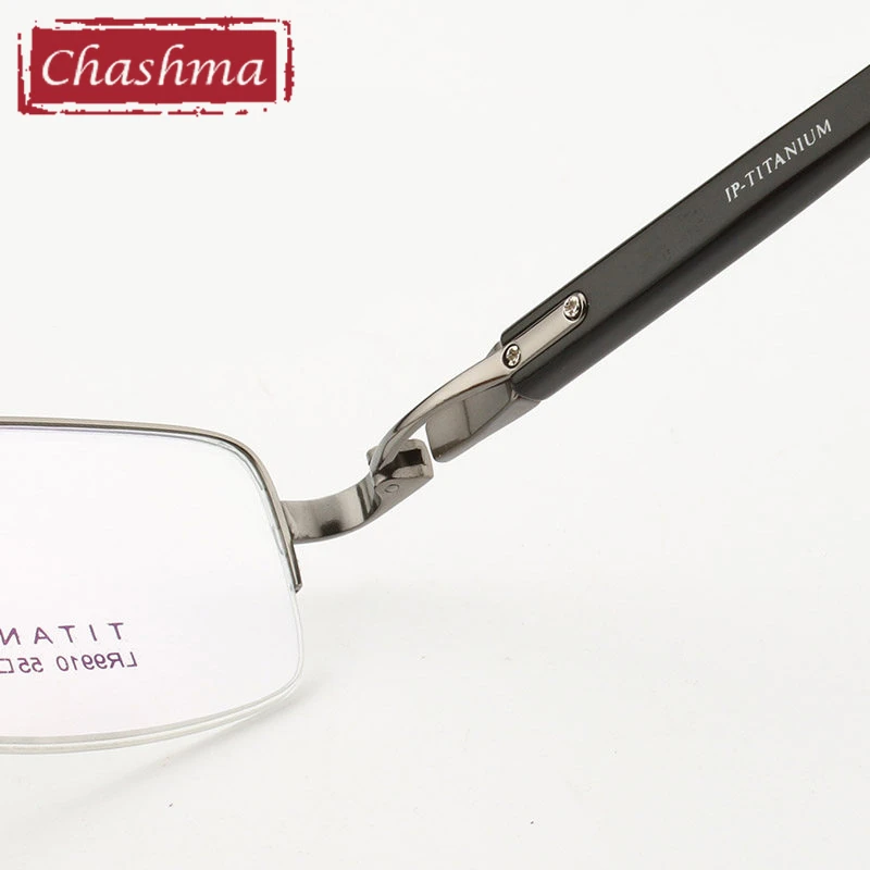 Брендовые титановые мужские легкие очки Chashma полуоправа широкие оправа для глаз