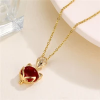 cute fox pendant necklace for women 3 colors choker aesthetic grunge streetwear jewelry friends christmas gift