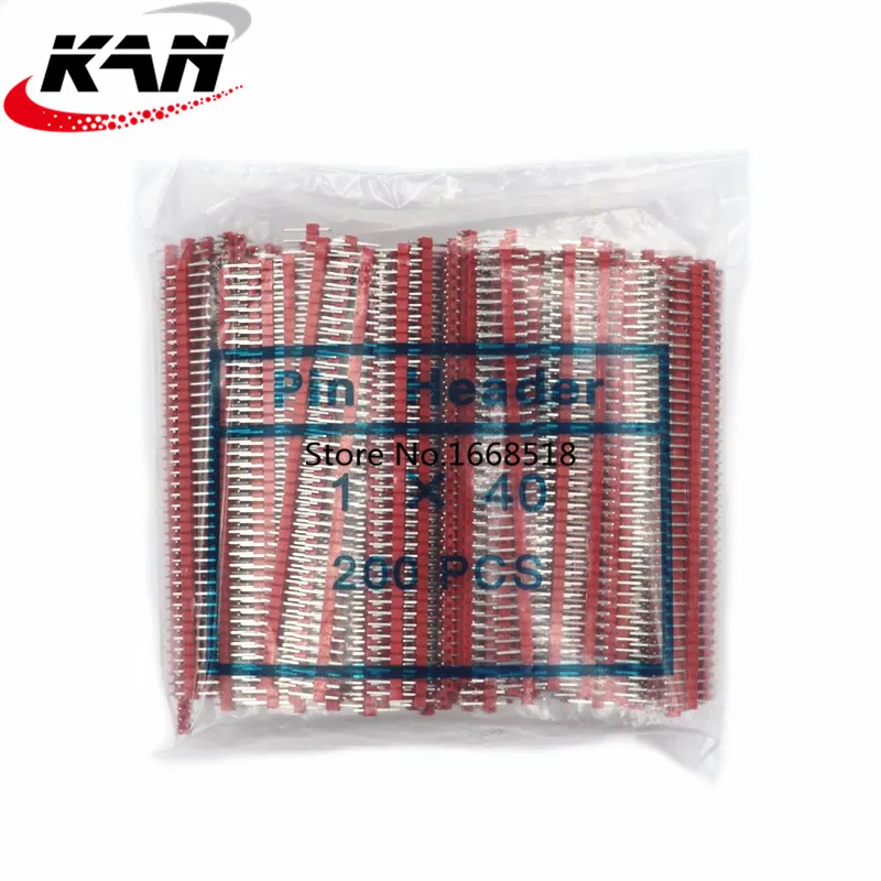 Бесплатная доставка 200 шт 40Pin 2 54 мм красная одноштыревая полоса штыревой прямой