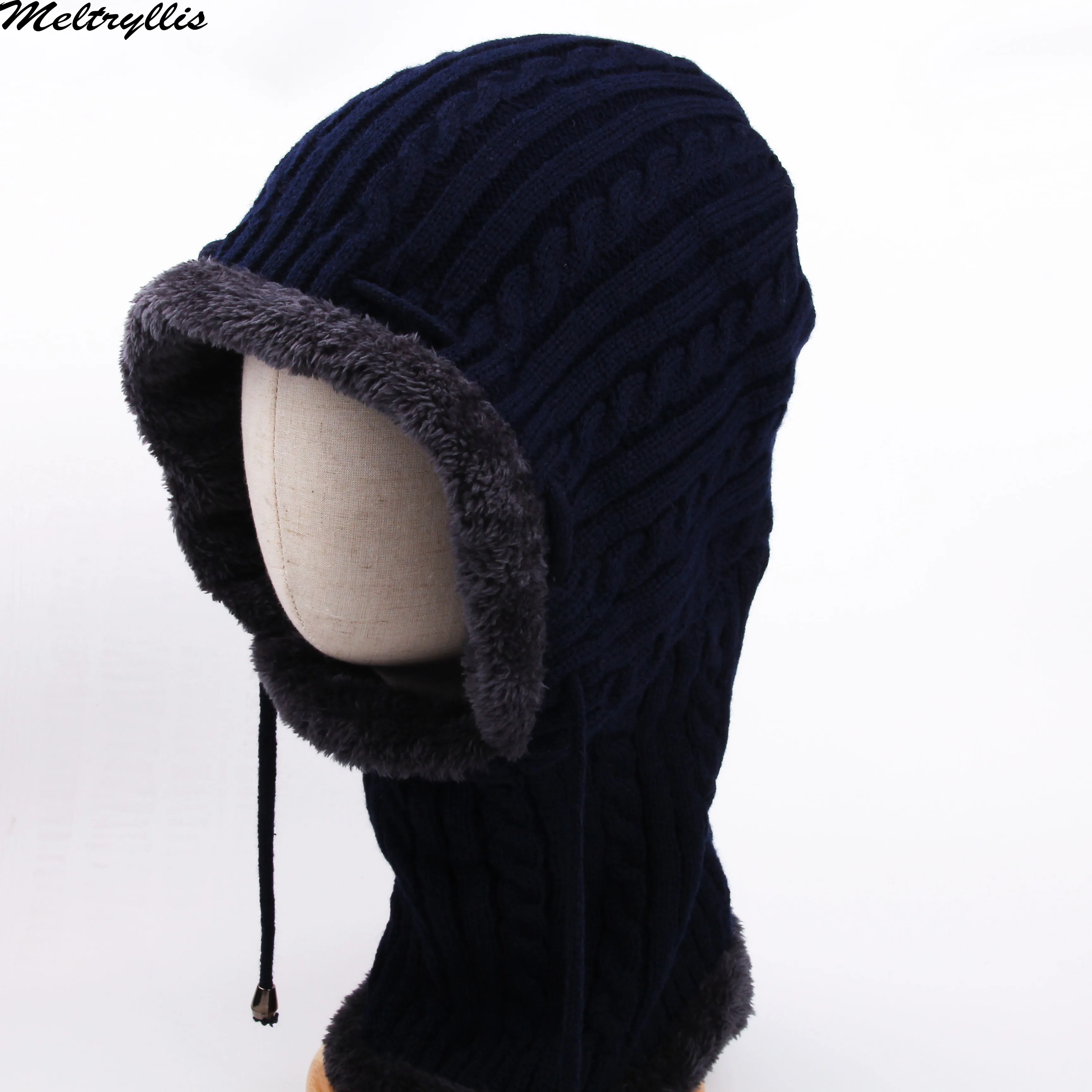 Meltryllis новая зимняя вязаная шапка бини Мужская Beany Skullies Beanies Зимние шапки для