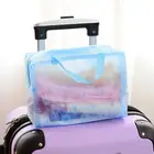 Водонепроницаемая косметичка из ПВХ для женщин, прозрачная Цветочная Сумочка для стирки, креативная домашняя уличная компрессионная сумка для душа