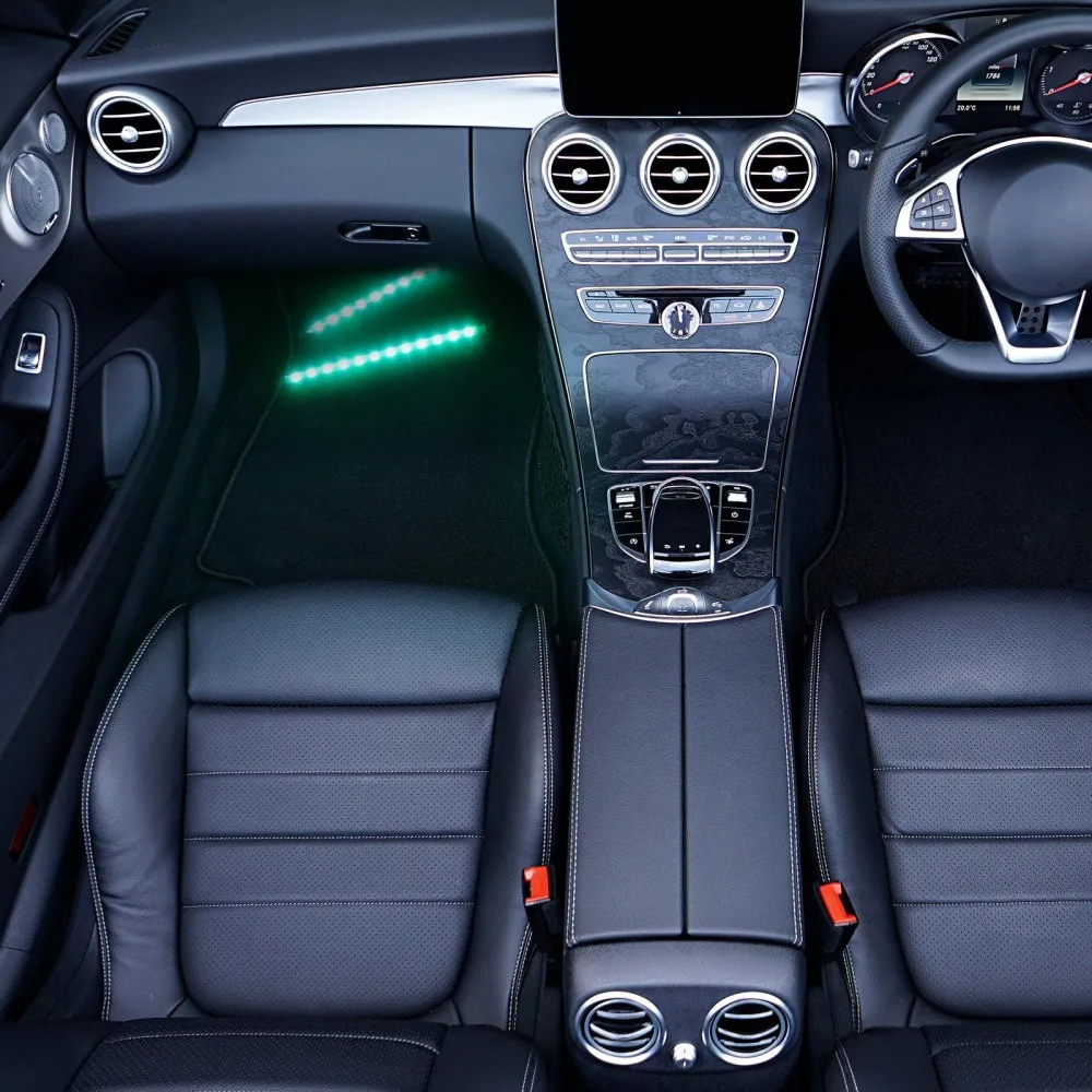 

1Set Wireless LED Lamp Car Remote and Smartphone Control Atmosphere Lamp