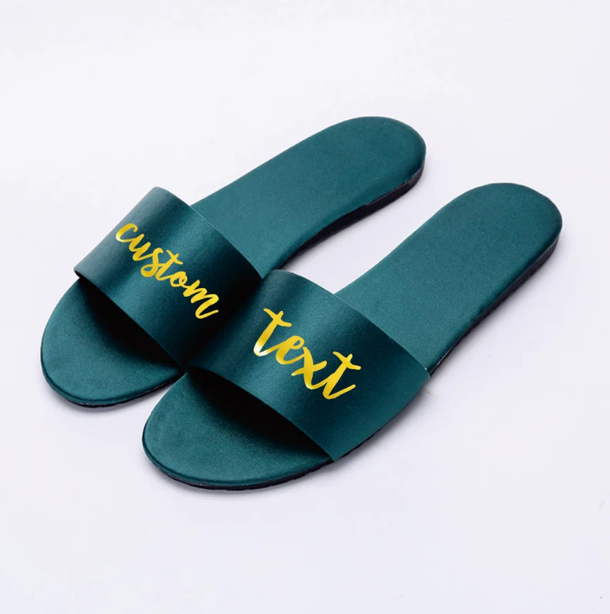 Женские свадебные шлепанцы оригинальные для невесты подружки свадебный подарок