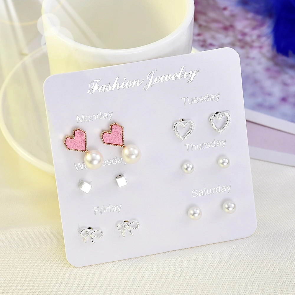 6 пар в партии 2019 Новая мода стразы с украшением виде кристаллов комплект