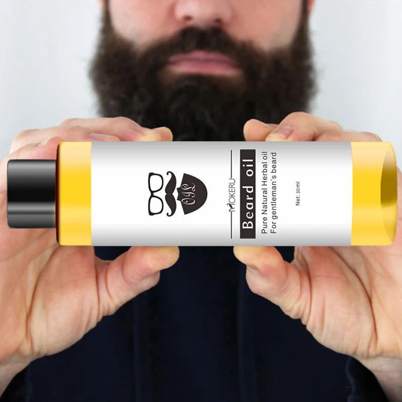 

30ml Beard Oil Natural Organic Thick Anti-flaking Beard Care Oil Lasting Moisturizing Beauty Beard Growth Spray TSLM1