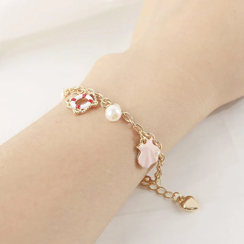 Женский шарм-браслет Sansummer романтические вечерние серьги в форме якоря звезды