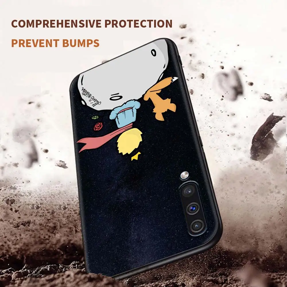 

Cute Little Prince Case For Samsung Galaxy A50 A10 A70 A20e M31 A30 A40 A02s M30s M21 M11 F41 Shockproof TPU Black Cover