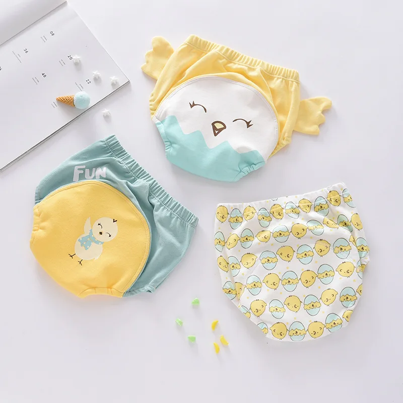 

Baby Waterproof Toilet Training 3Pcs Pants Absorbent Gauze Learning Pants Cloth Diaper Reusable and Washable