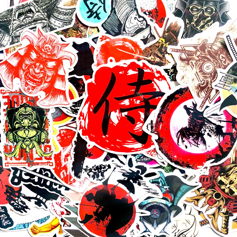 65 шт. Bushido наклейки с иероглифами модная наклейка для кузова автомобиля Стайлинг чемодан для ноутбука мотоцикл аниме наклейка для автомобиля