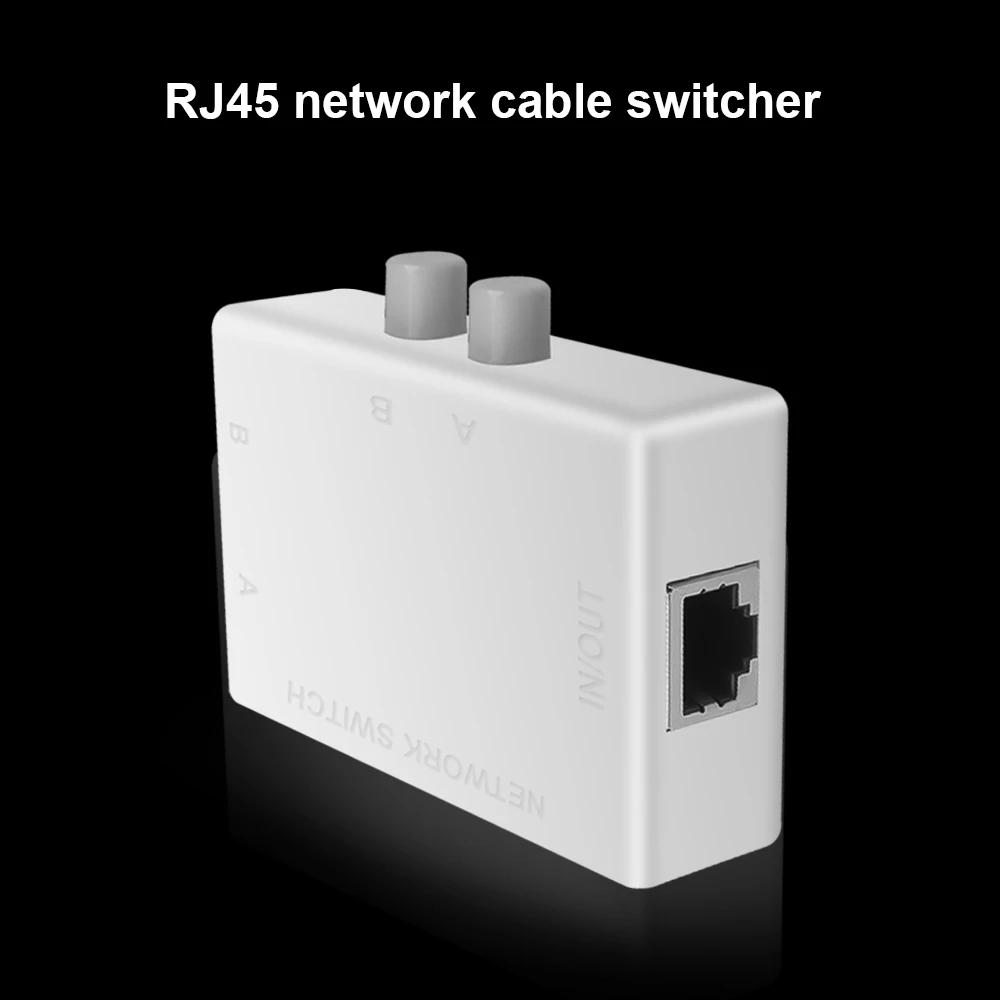 Мини-коннектор RJ45 с 2 портами сетевой кабельный коммутатор Ethernet-адаптер бокс