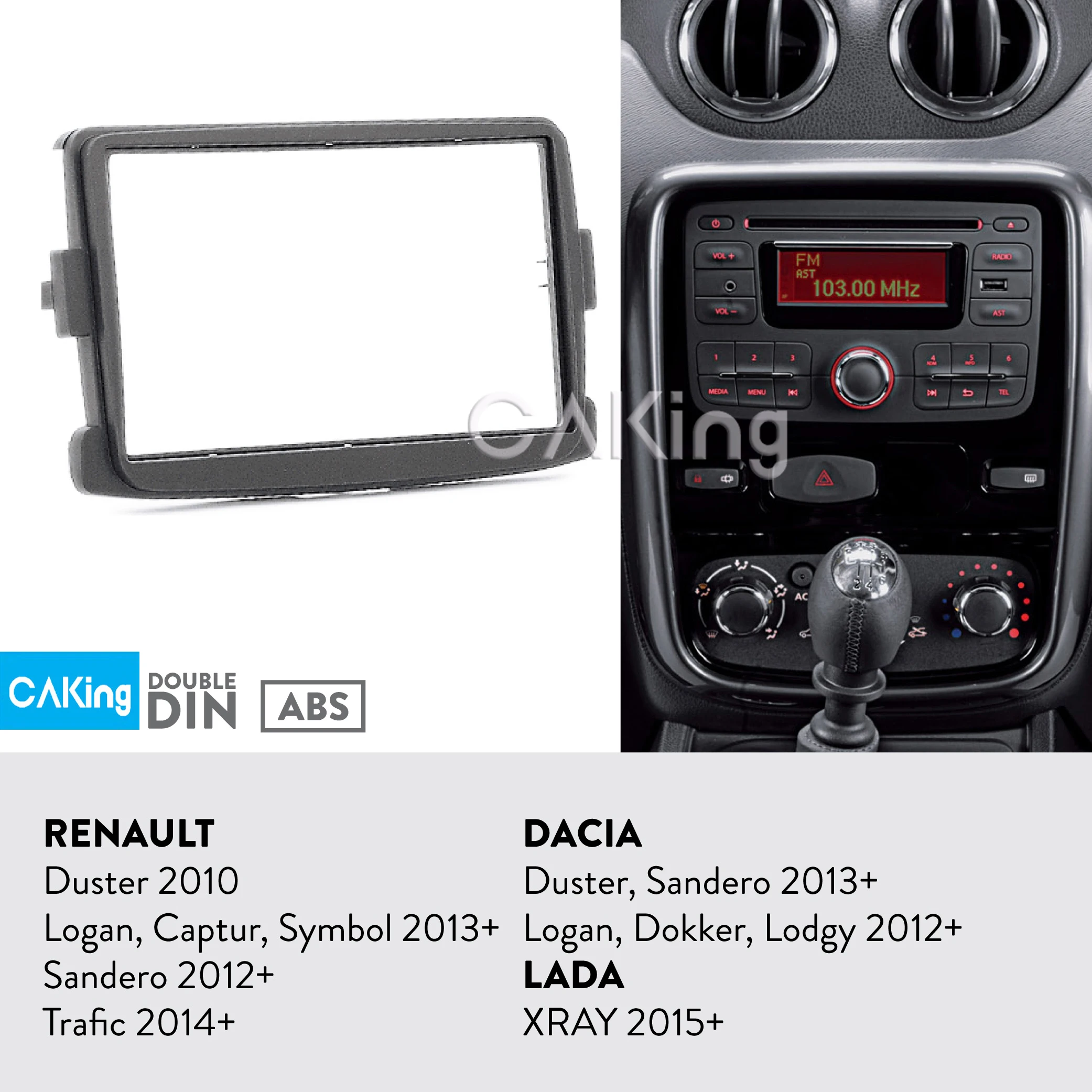Автомобильная радиопанель Fascia Для RENAULT Duster 2010 + Logan Captur Symbol 2013 Sandero 2012 Trafic 2014 набор