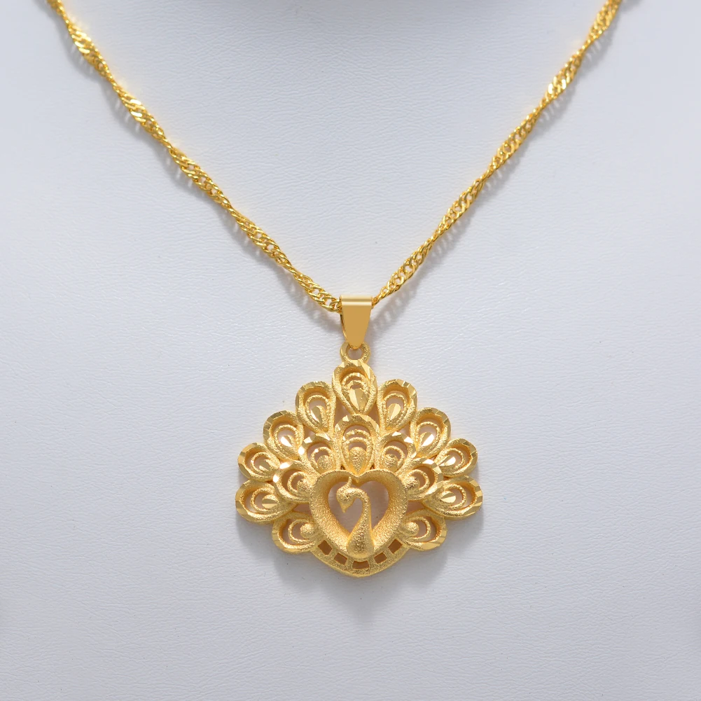 Роскошные Дубай ювелирные украшения Африки матовое золото Ожерелье Феникса для