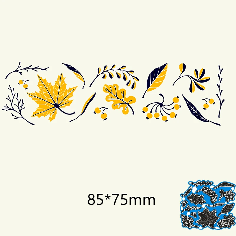 

New Metal Cutting Dies Leaves Maple Leaf Stencils For DIY Scrapbooking Paper Cards Craft Making Craft Decoration 85*75mm