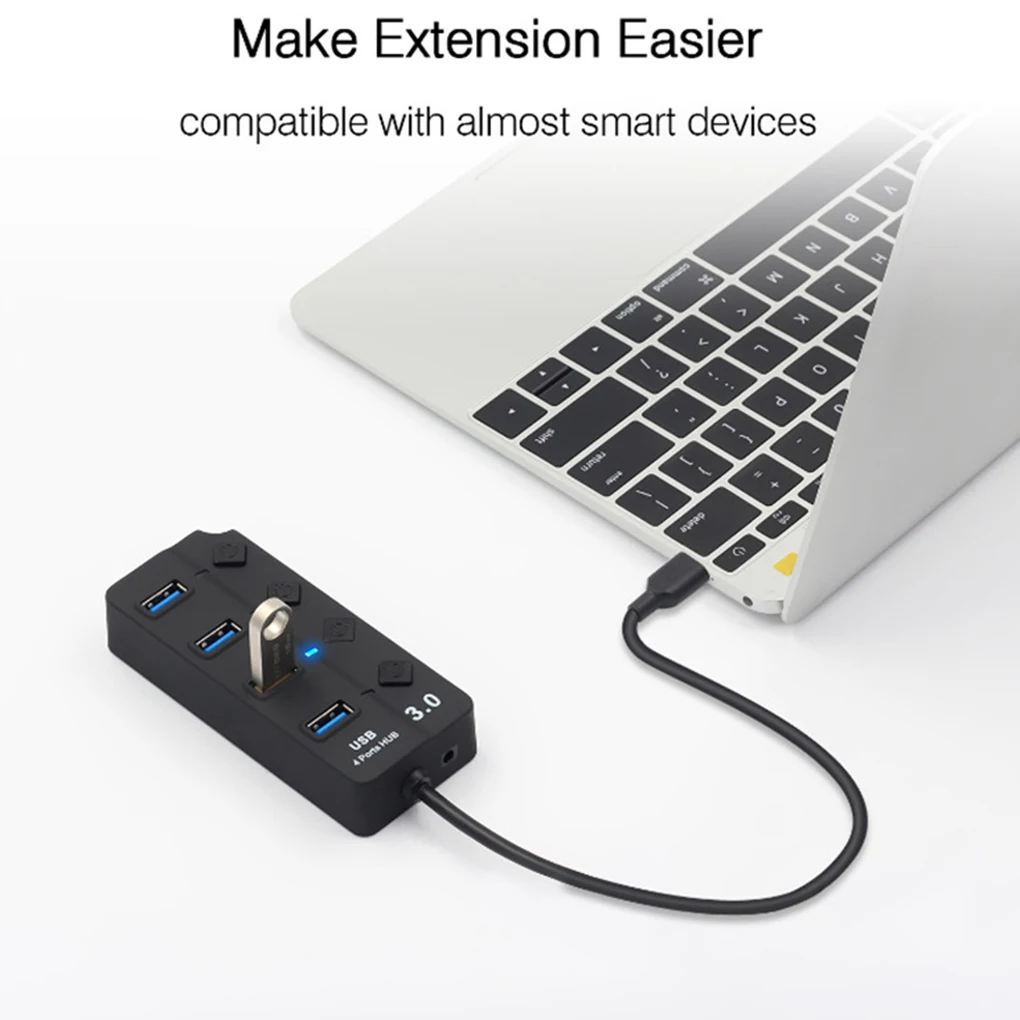 Концентратор USB 3 0 разветвитель с 4 портами высокоскоростной индивидуальный
