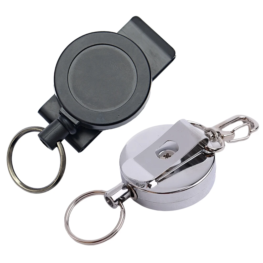 

Выдвижной брелок для ключей, прочный мини-брелок со стальной проволокой, металлическая пряжка, для отдыха на природе и активного отдыха