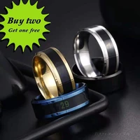 stainless steel black blue gold and silver sensor smart real time body temperature ring men and women jewelry gifts wholesale