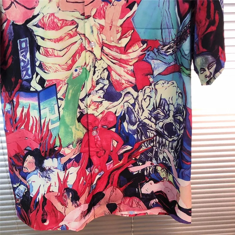 

New WACKO MARIA HAWAIIAN Shirt Men Women 1:1 Best quality Top Tees Fashion Streetwear Shirts