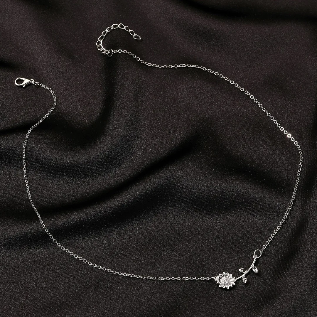 2021 Мода ожерелье из подсолнечника женская обувь с украшением в виде кристаллов