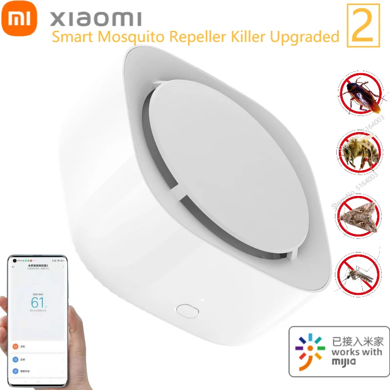 Умный Отпугиватель комаров Xiaomi Mijia Модернизированный 2 репеллента Xiomi Mi приманка