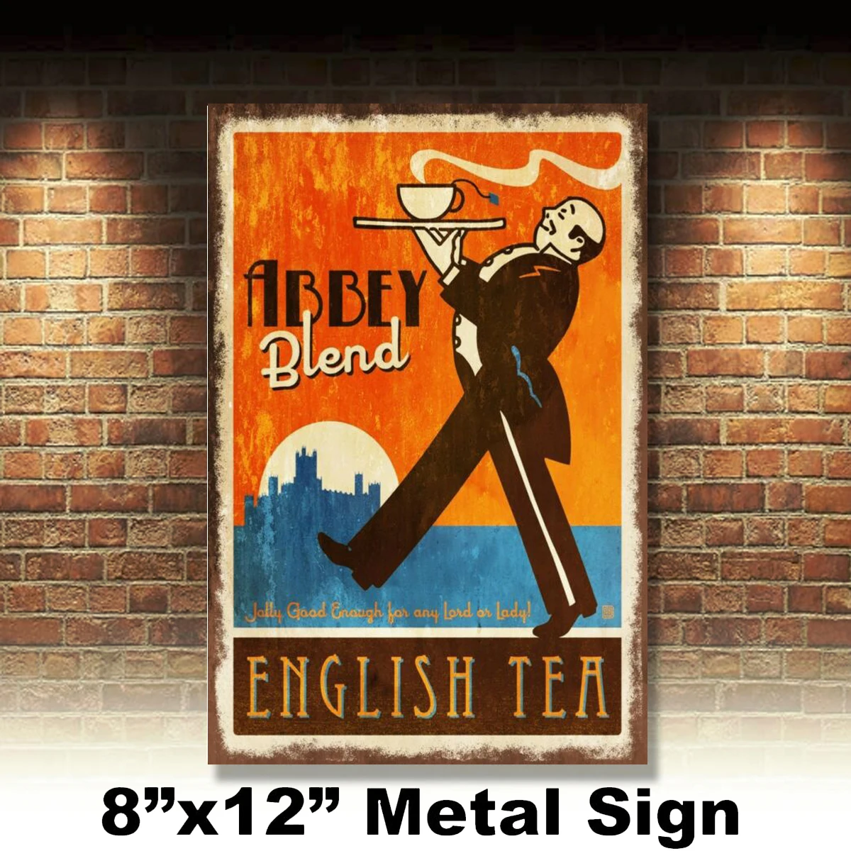 Аббатство смесь Английский чай Advert винтажный вид Ретро металлический знак