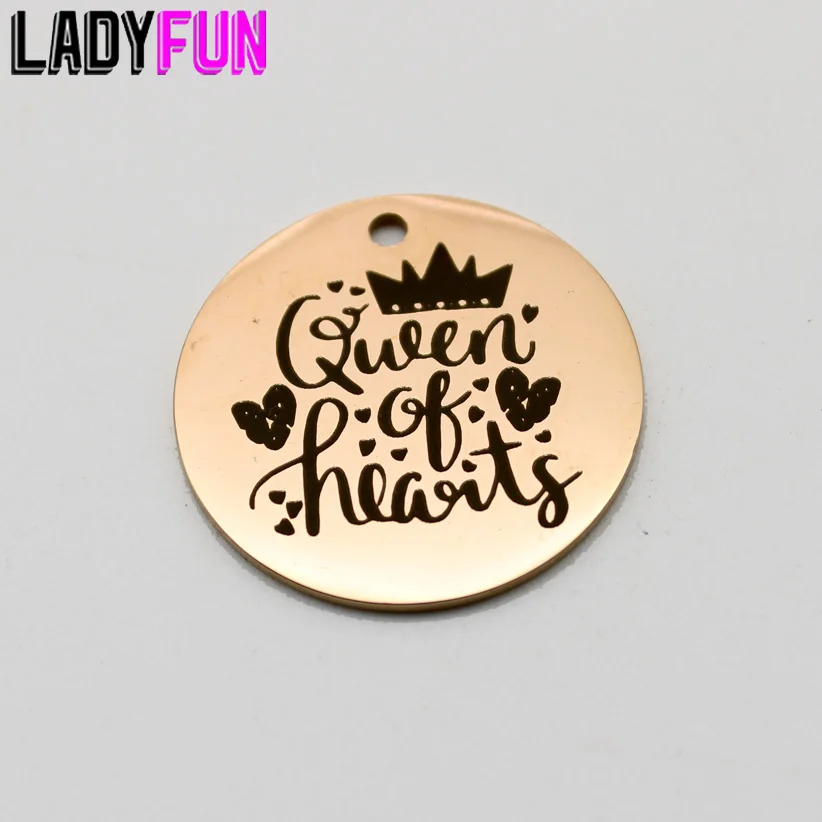 Подвеска из нержавеющей стали с изображением королевы сердца | Украшения и