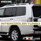 3 пары, интеркулер турбо, виниловый Стайлинг автомобиля для Mitsubishi Pajero Shogun Montero Delica, автомобильные аксессуары, автомобильные наклейки