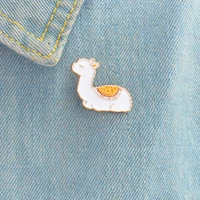 fashion alloy dripping oil cute alpaca brooch enamel pins metal broches for men women badge pines metalicos brosche accessories