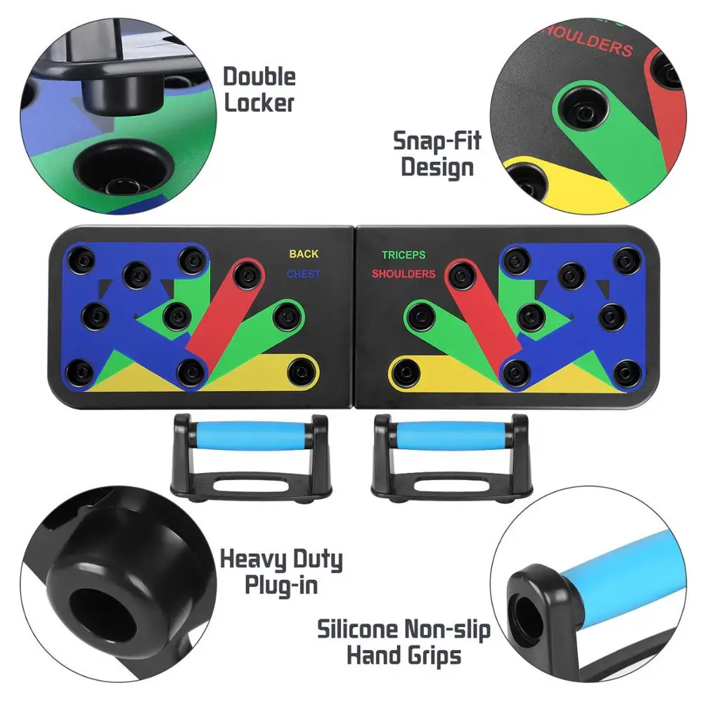 9в1 многофункциональная доска пуш-ап с инструкцией для бодибилдинга