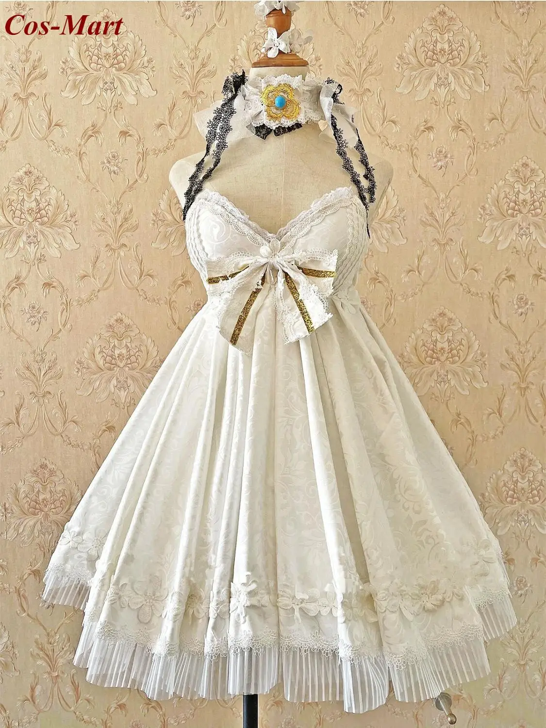 

Игра Azur Lane HMS Unicorn; Карнавальный костюм; Модная пикантная обувь с белыми цветами сочетание свадебное платье вечерние Одежда для ролевых игр и...