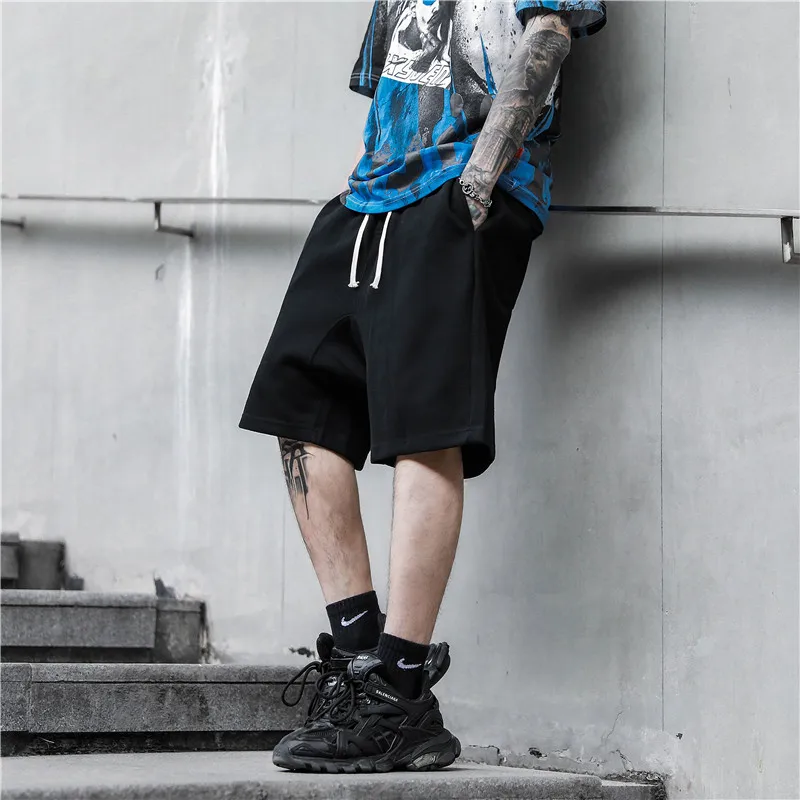 Толстые хлопковые шорты Джастина Бибера с заниженной мотней Мужская Уличная