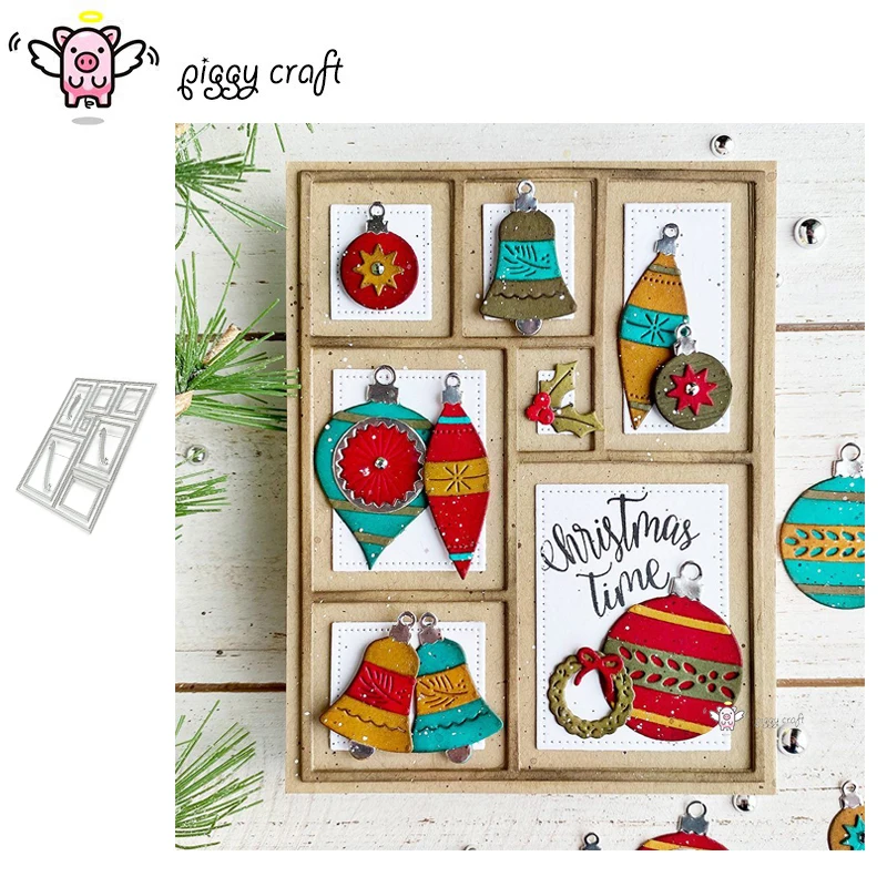 

Piggy Craft metal cutting dies cut die mold Lattice photo frame Scrapbook paper craft knife mould blade punch stencils dies