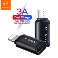 Mcdodo OTG USB Type C to Lightning Adapter Charger Data Cable Micro Converter For iPhone 13 12 11 Pro Max X XR 3A Fast Charging