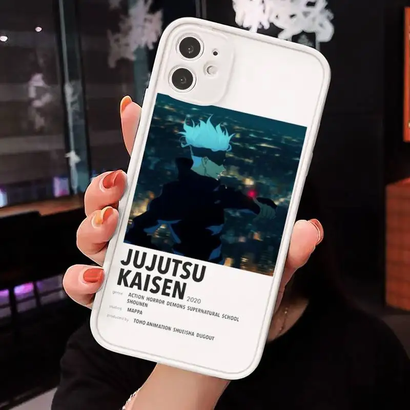 

Jujutsu Kaisen Anime Phone Case matte transparent For white Clear Funda iPhone 7 8 x xs xr 11 12 pro plus max mini