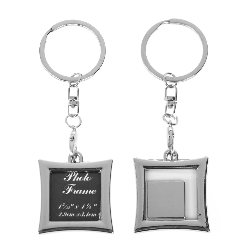 

Creative Metal Alloy Insert Photo Frame Keyring Keychain Lovers Logo Picture Frame Home Decor Valentine's Day Christmas Gifts