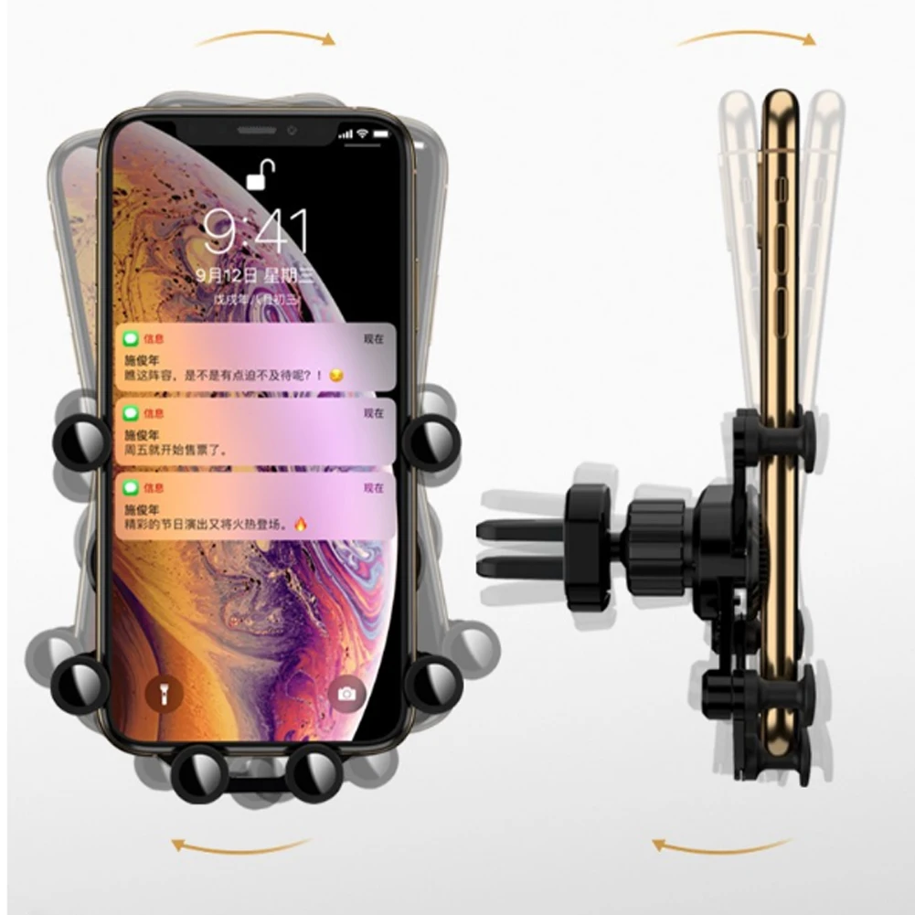 Гравитационный Автомобильный держатель для телефона для iPhone 11 Pro Max X XR XS складной держатель на вентиляционное отверстие автомобиля зажим подставка поддержка для samsung Note 10 huawei