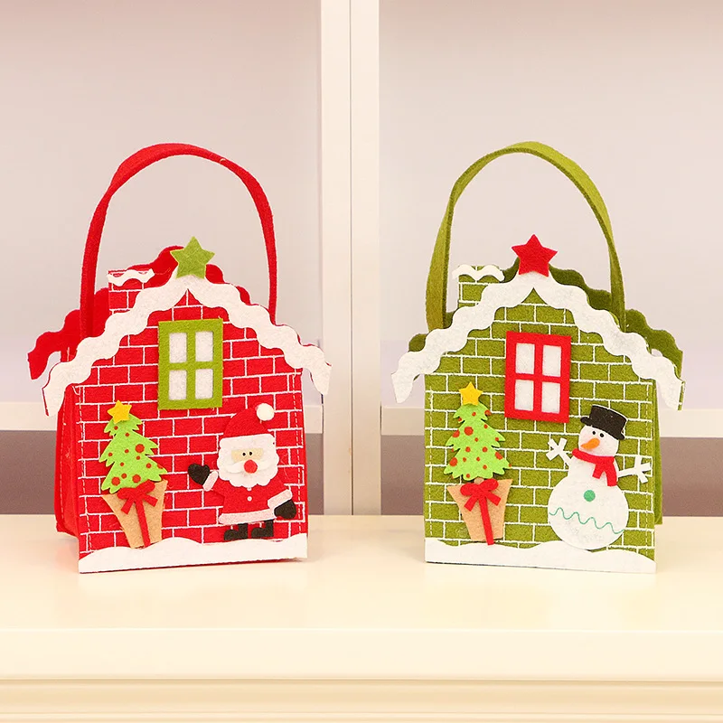 Рождественское печенье конфеты мешок дети подарки Сумочка рождественские