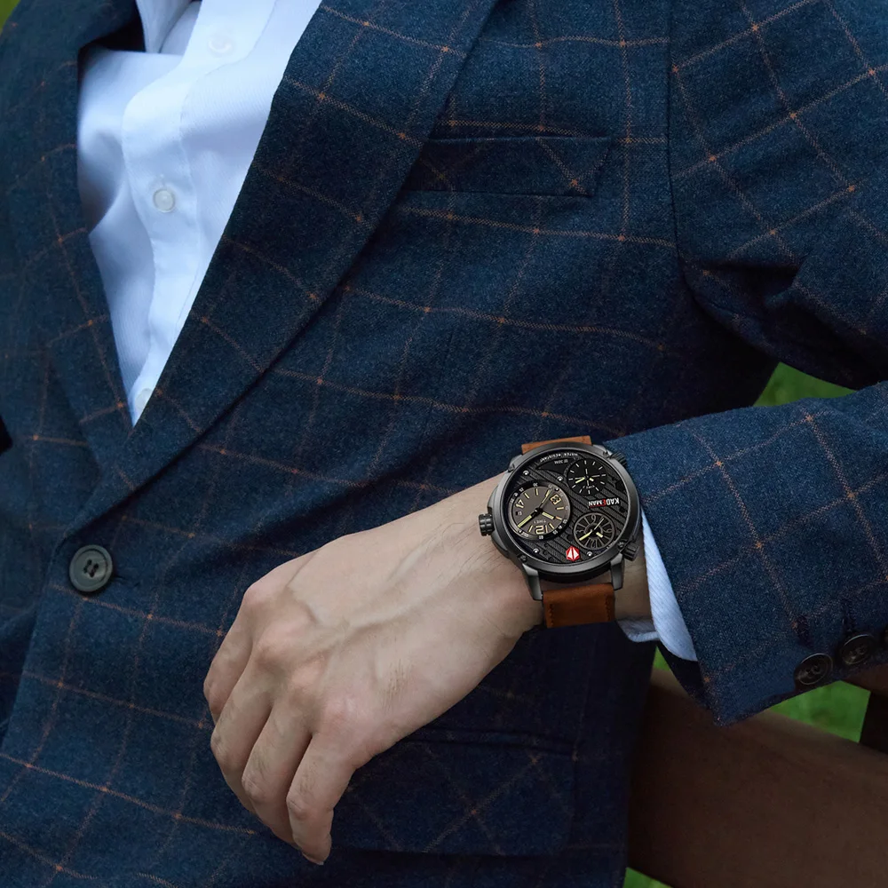 KADEMAN новые модные повседневные мужские часы с большим циферблатом