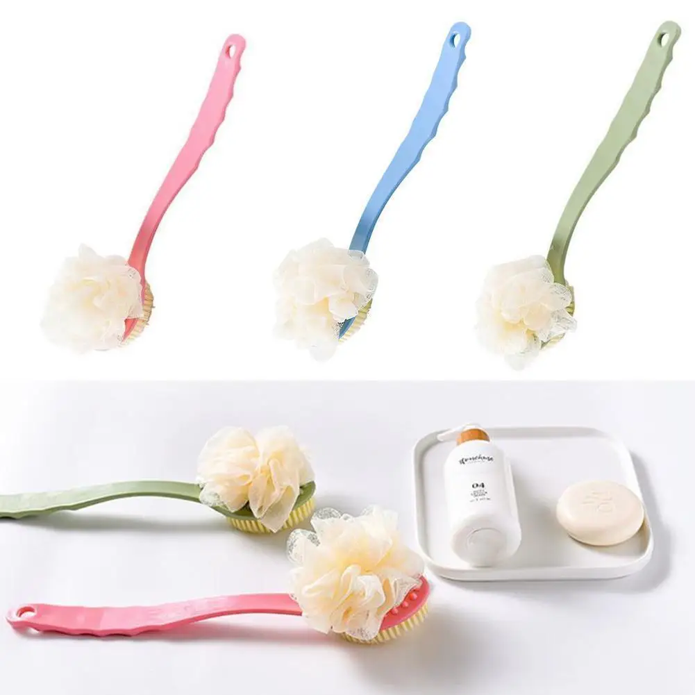 

Bath Brush Back Body Bath Shower Sponge Scrubber Brushes With Handle Exfoliating Scrub Skin Massager Exfoliation Bathroom Brush