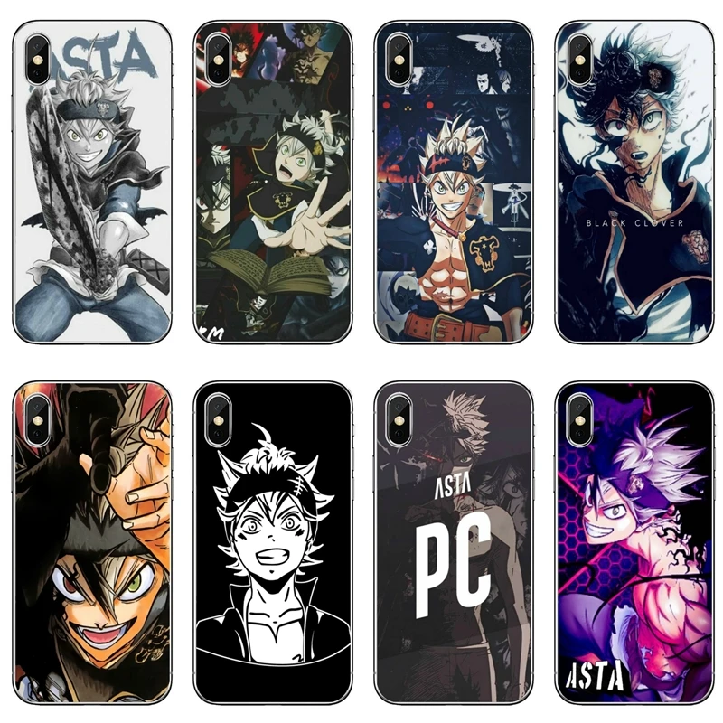 Аниме astas черный клевер Мягкий силиконовый чехол для телефона iPhone 11 Pro XS Max XR X 8 7 6 6S
