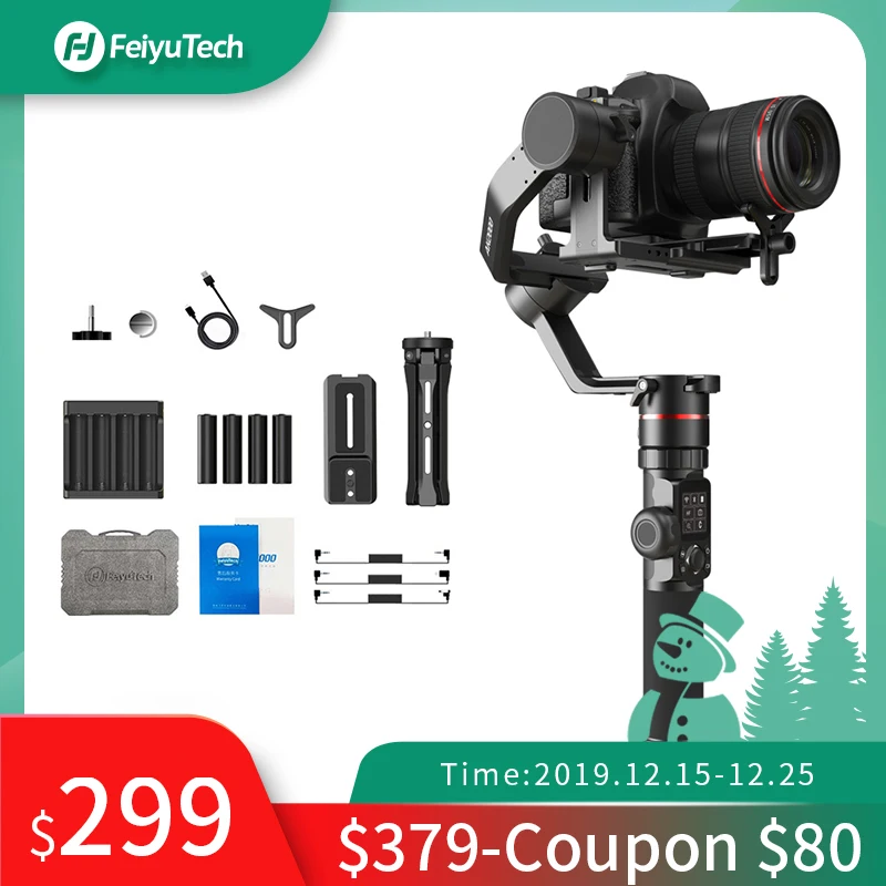 FeiyuTech AK2000 3-осевой Камера карданный стабилизатор DSLR штатив-Трипод с фокусировочное кольцо для sony Canon 5D Panasonic GH5 Nikon 5D 2,8 кг